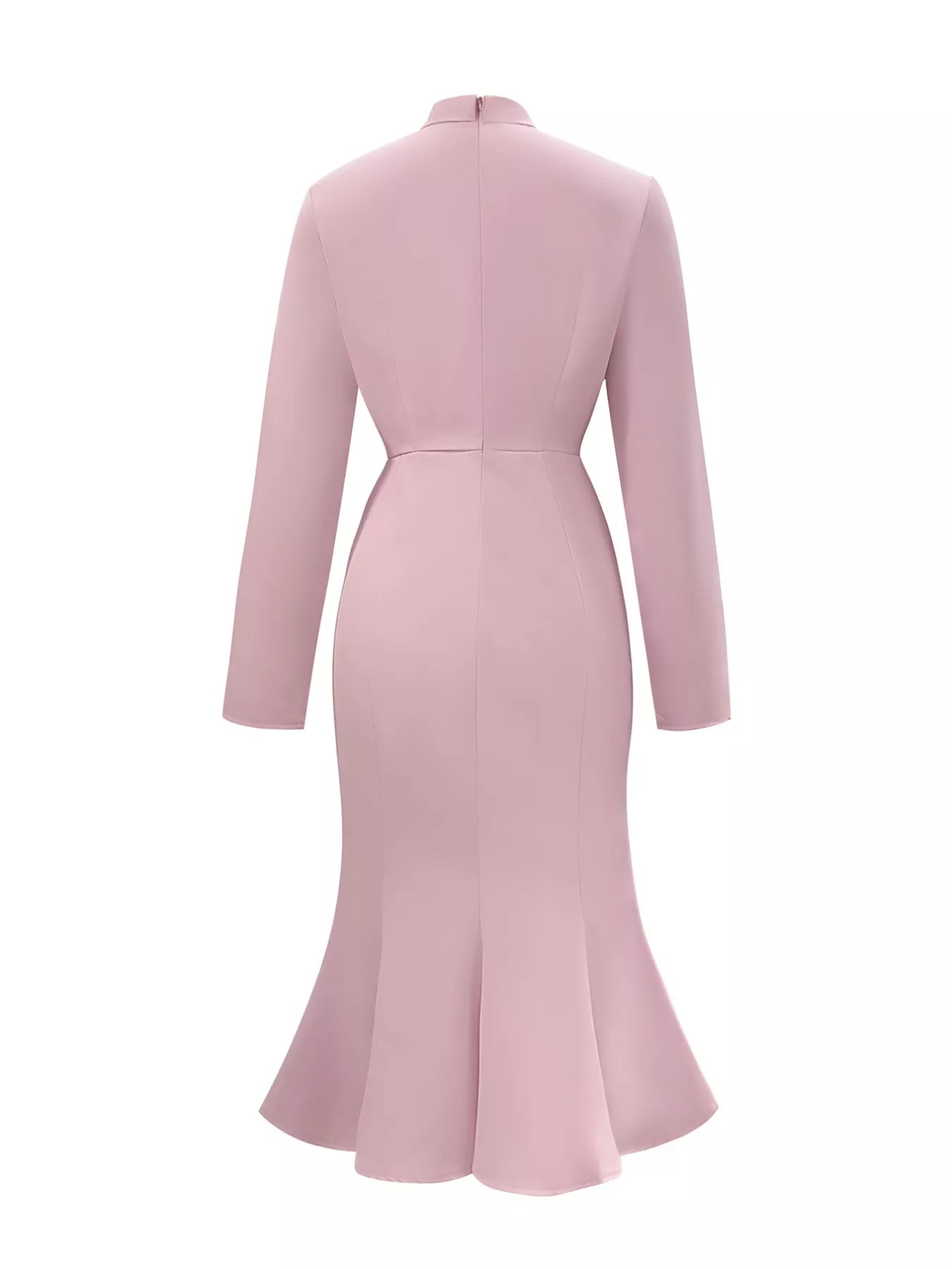 Bow-Knot Long Sleeve Mermaid Dress - Image 4