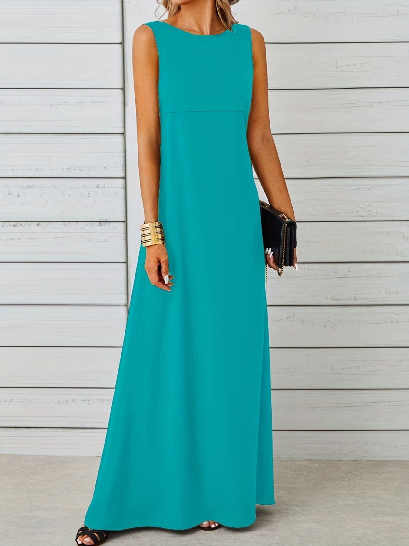 Sleeveless Flowy Maxi Dress - Image 10
