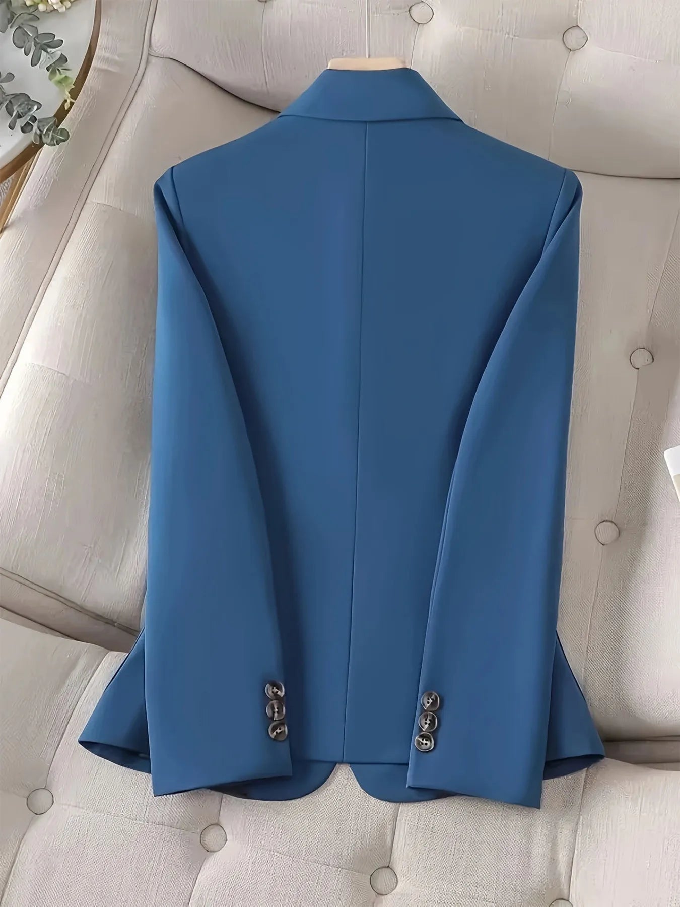 One-Button Blazer with Pockets - Image 4