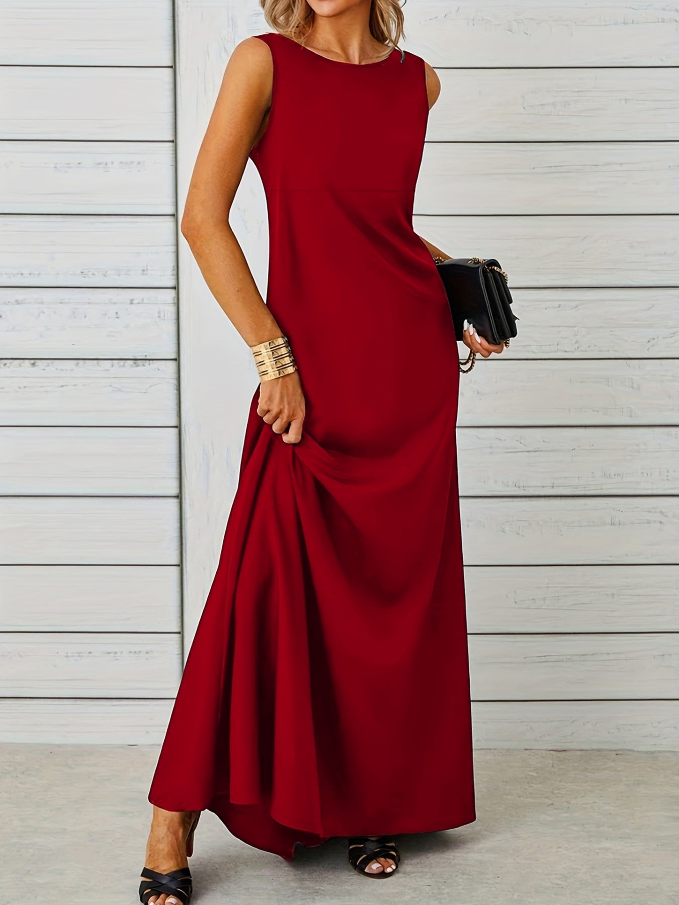 Sleeveless Flowy Maxi Dress - Image 19