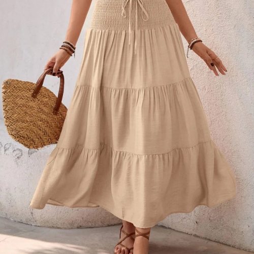 Smocked Tiered Skirt