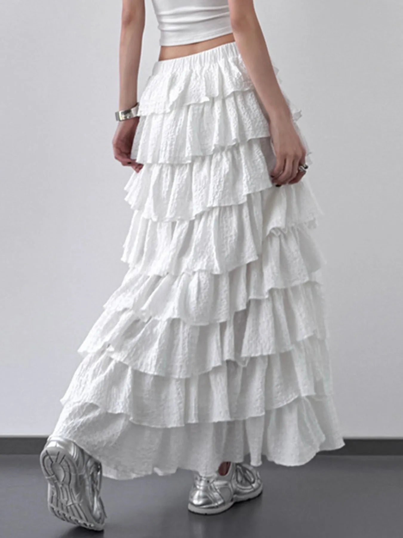 Ruffle Layered Maxi Skirt - Image 2