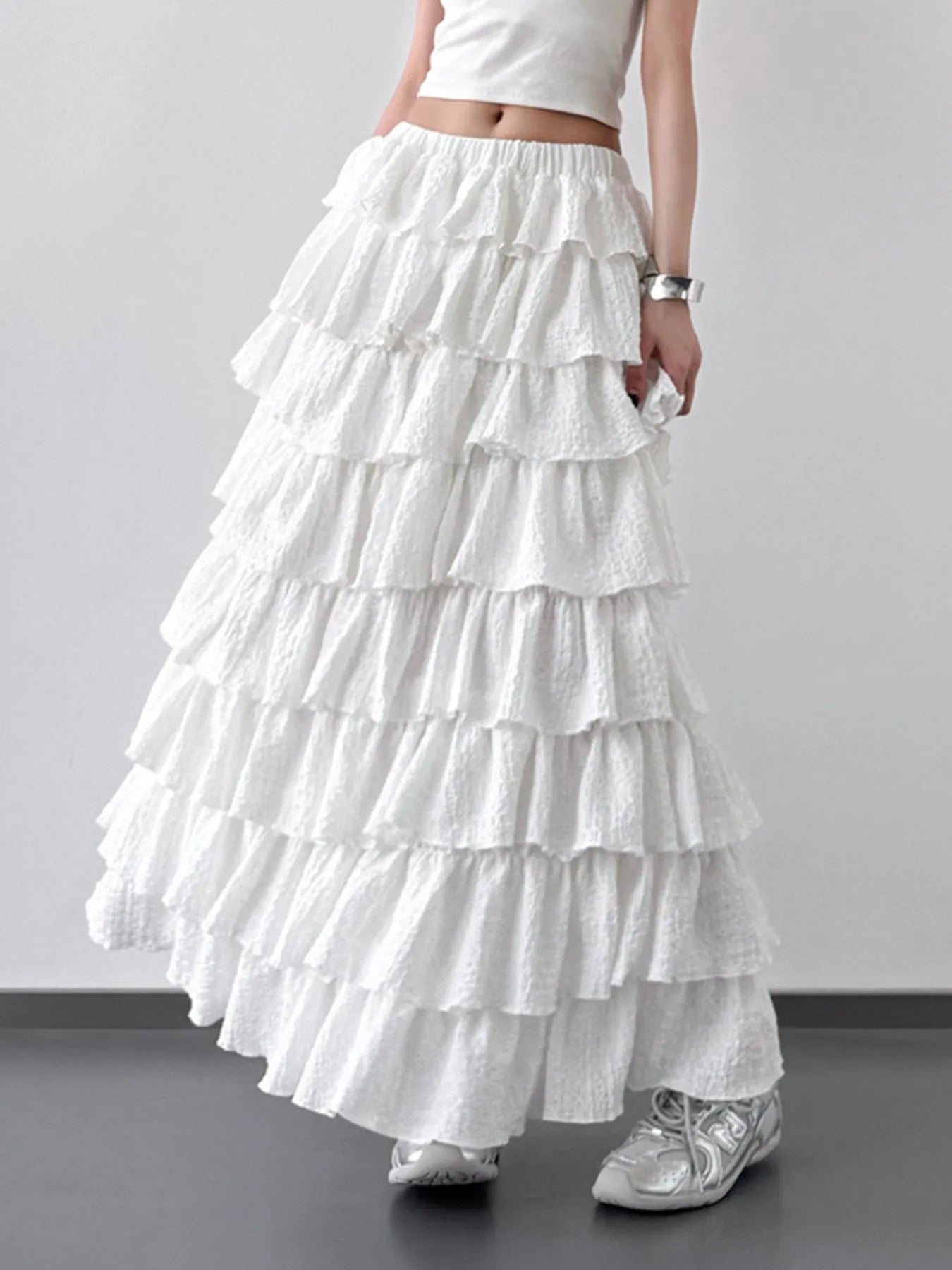 Ruffle Layered Maxi Skirt - Image 3