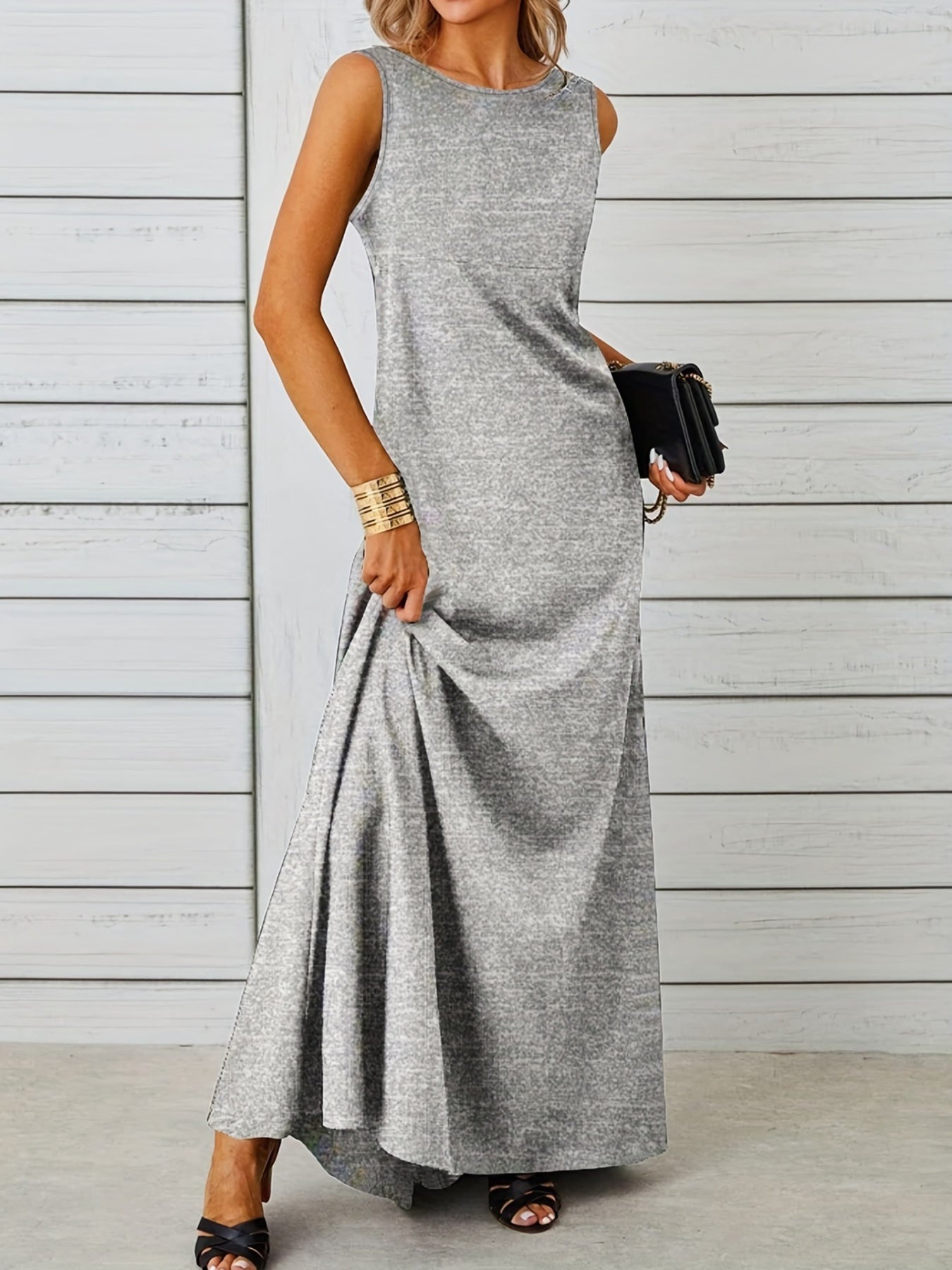 Sleeveless Flowy Maxi Dress - Image 12