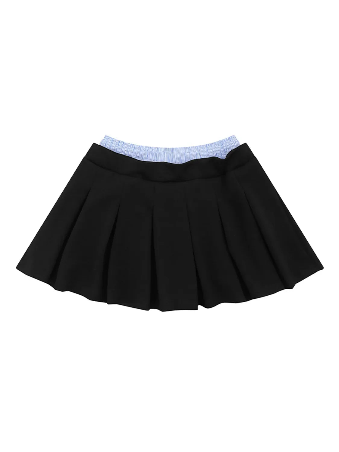 Drawstring Pleated Mini Skirt - Image 11