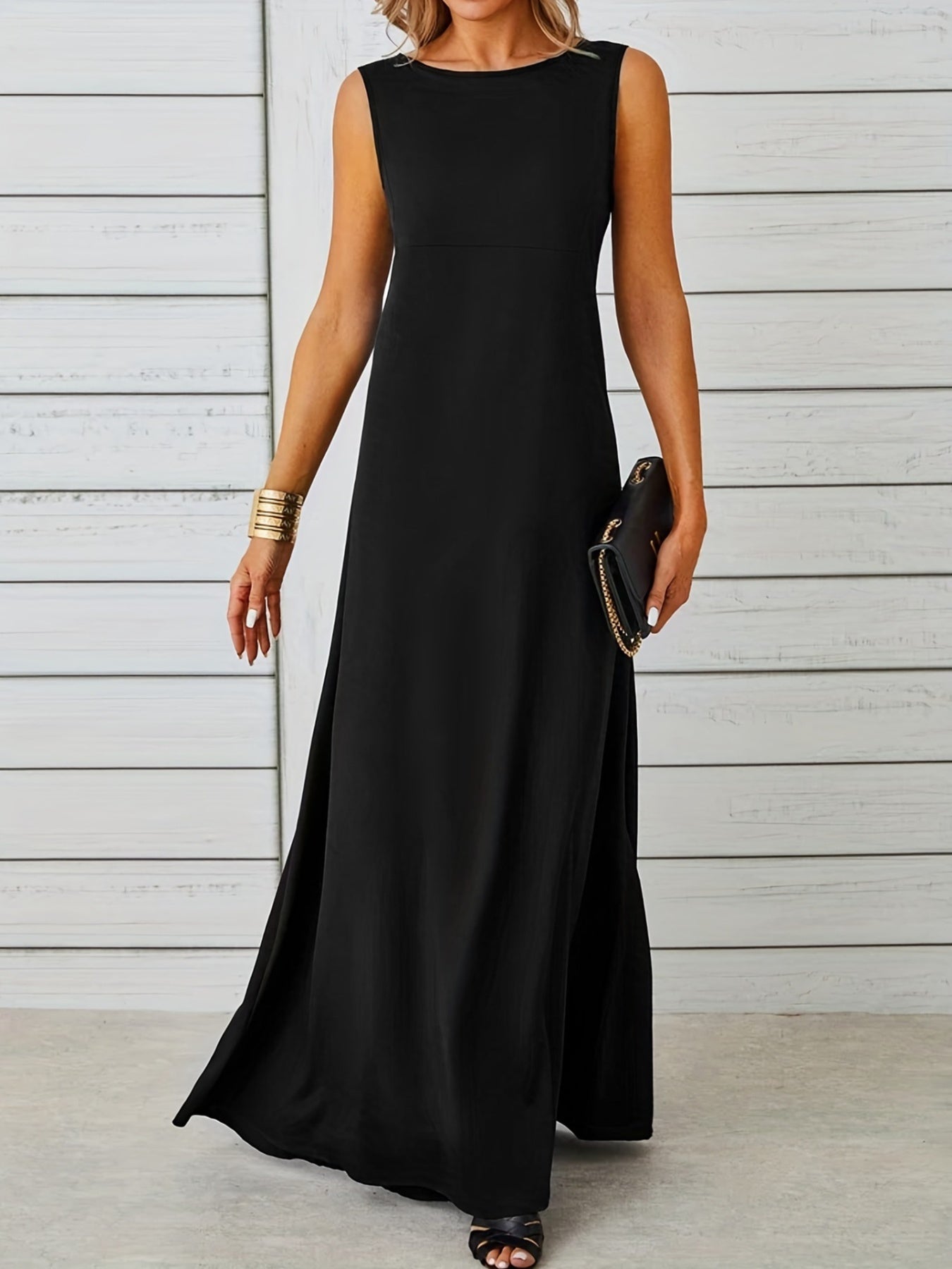 Sleeveless Flowy Maxi Dress - Image 3