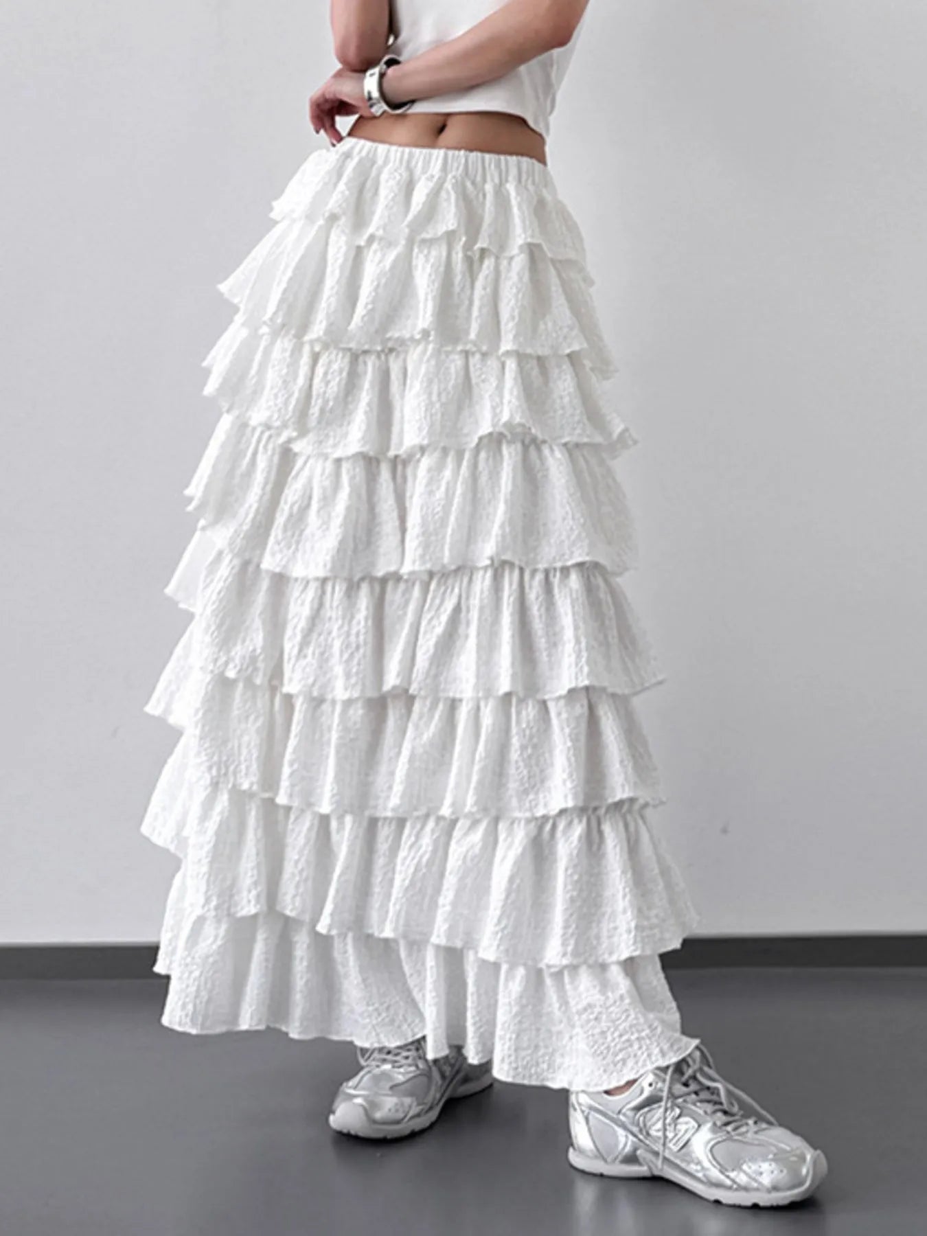 Ruffle Layered Maxi Skirt - Image 4