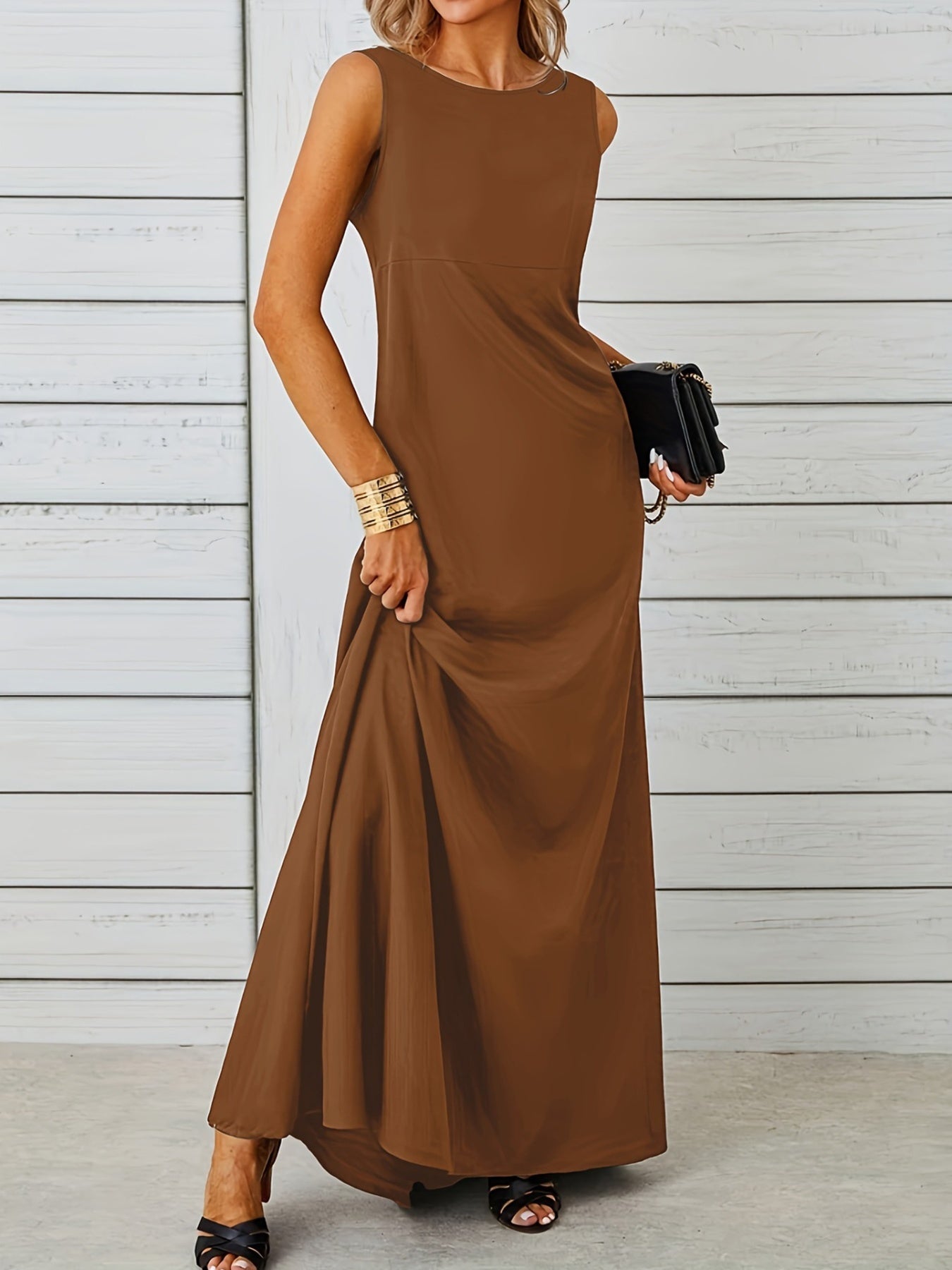 Sleeveless Flowy Maxi Dress - Image 27