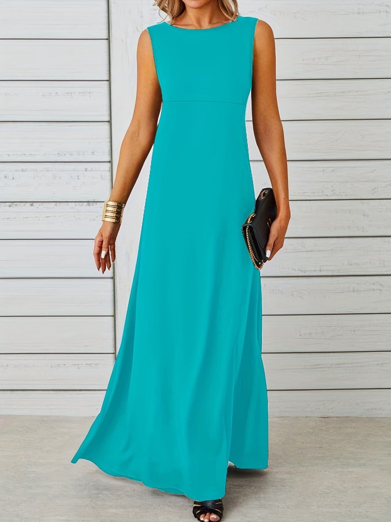 Sleeveless Flowy Maxi Dress - Image 8