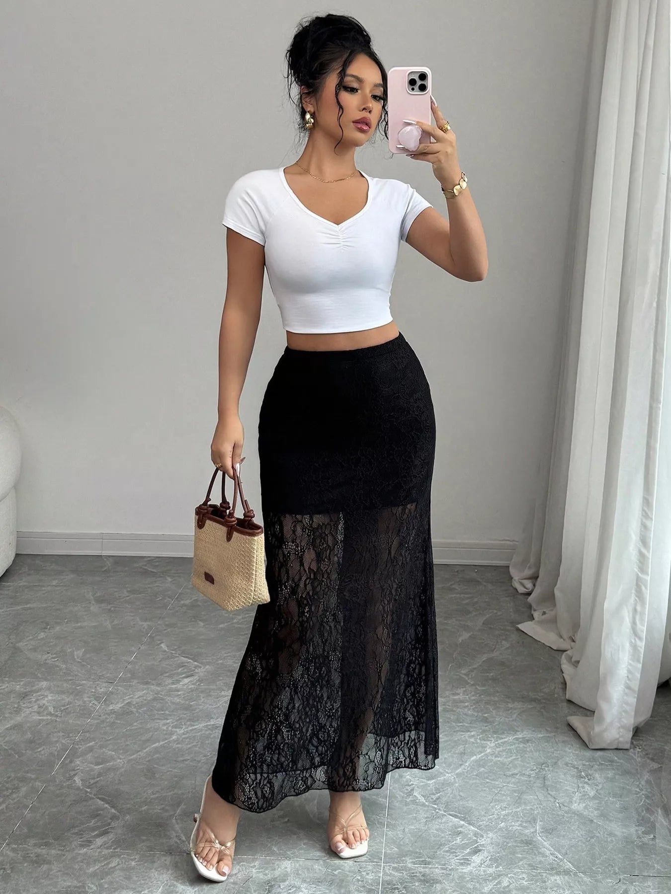 Lace Maxi Skirt - Image 5