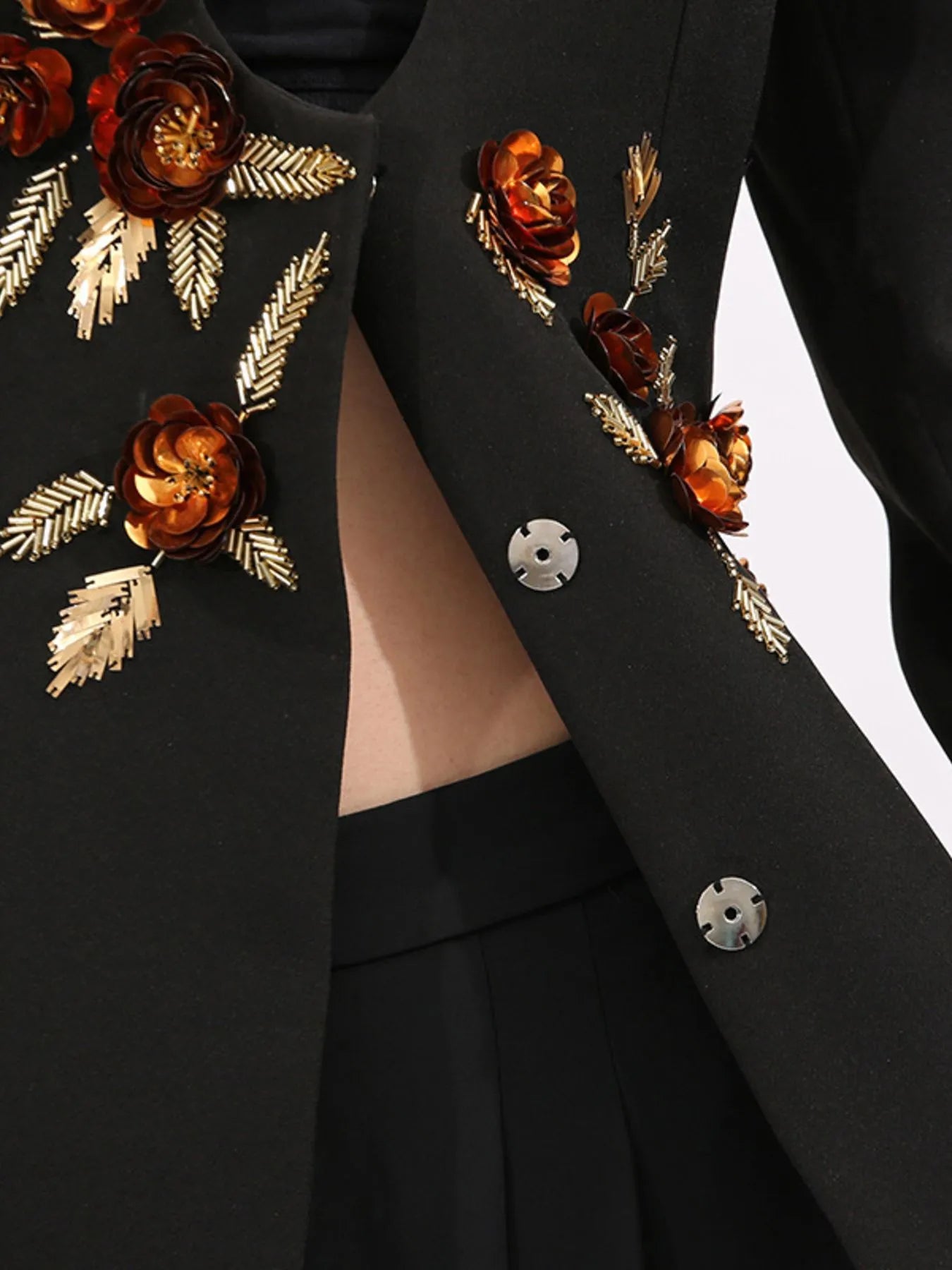 Embroidered Long Sleeve Blazer - Image 8